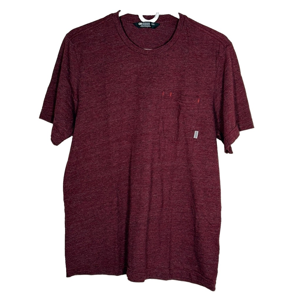 Outdoor‎ Research Terra Pocket T-Shirt Burgundy Heather Organic Cotton Men's M